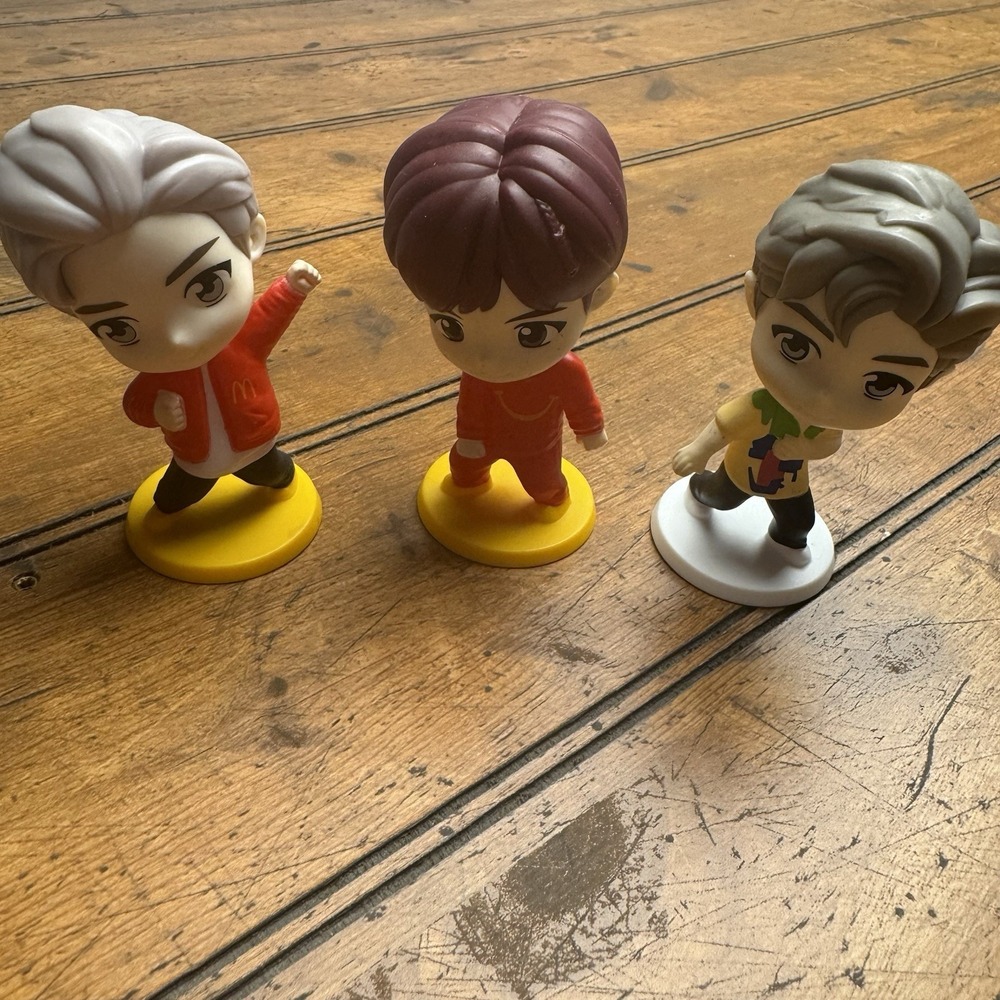 Set Of 3 -‎ BTS TinyTAN RM Encore Edition McDonald's Happy Meal Toy 2025